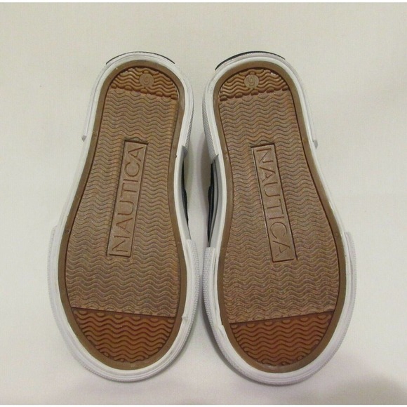 Toddler Boys Size 6 US NAUTICA Navy Blue Boat Shoes Hook and Loop Easy On NEW! - Picture 4 of 11